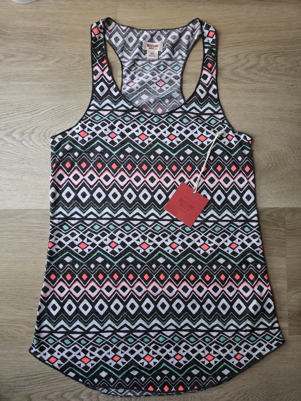 Mossimo Supply Co. Geometric Print Racerback Tank - Multicolor